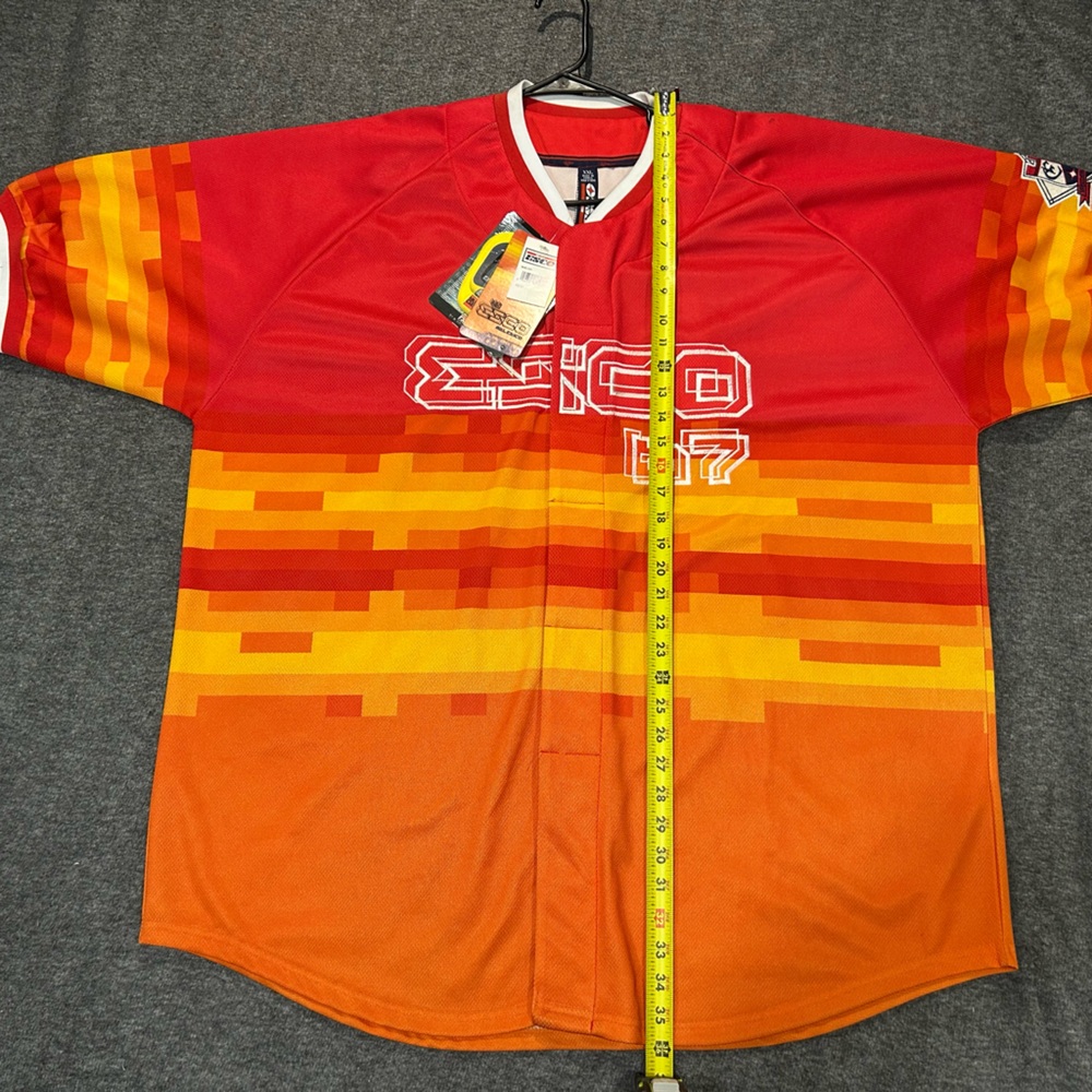 Willie Esco y2k Vibrant Red and Yellow Graphic jersey